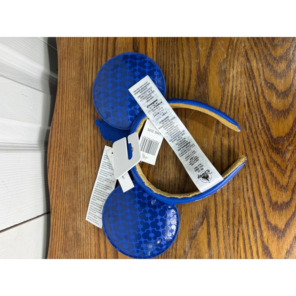 Walt Disney‎ World Mickey Mouse Ears Headband Blue Parks Souvenir NEW - Picture 4 of 4